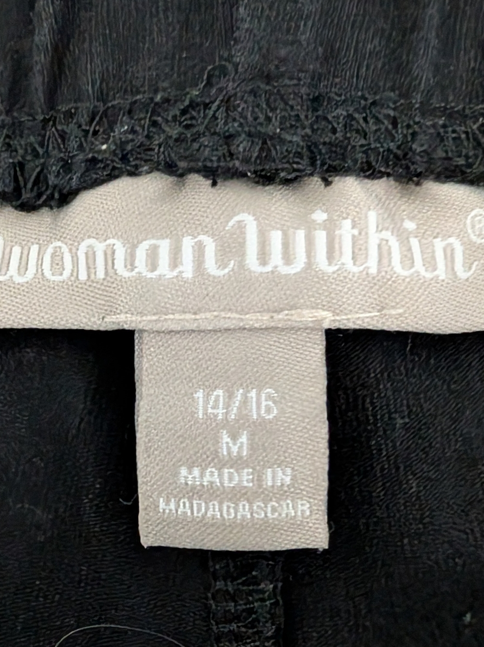 Woman Within Black Knit Shorts with Elastic Waist - Picture 3 of 3